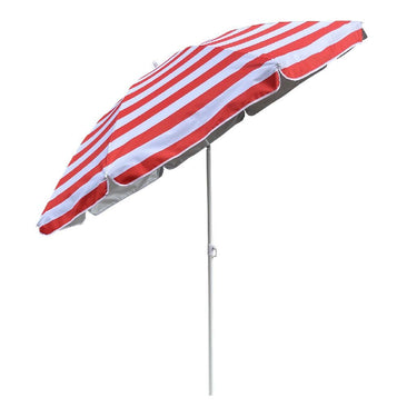 Outdoor Outdoor Parasol Strepen 180 cm Rood Wit