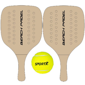 Summertime houten beach padel set