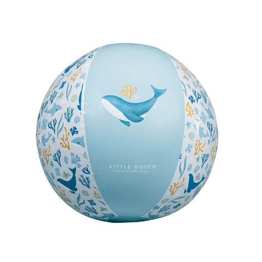 Rubo toys little dutch ocean dreams strandbal blauw, 35cm