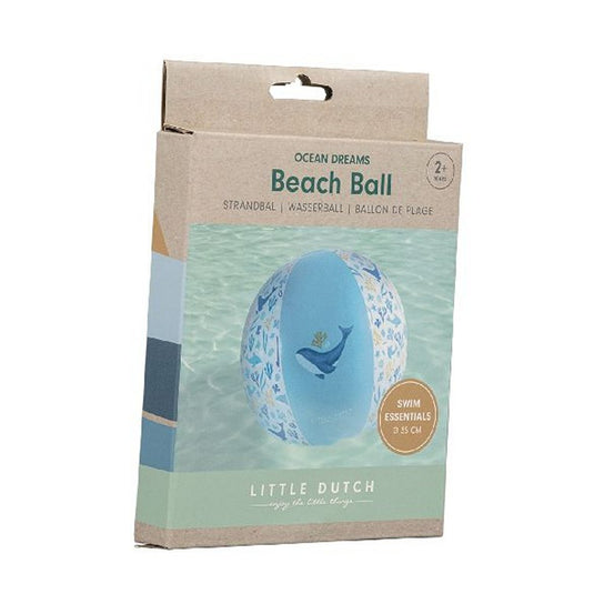 Rubo toys little dutch ocean dreams strandbal blauw, 35cm