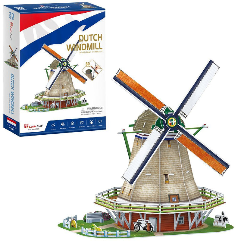 Load image into Gallery viewer, Cubic fun 3d puzzel hollandse windmolen 61 stukjes
