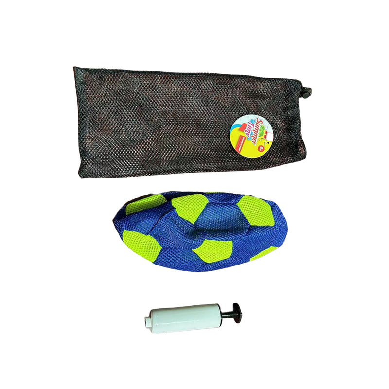 Load image into Gallery viewer, Summertime opblaasbare bal met pomp blauw groen
