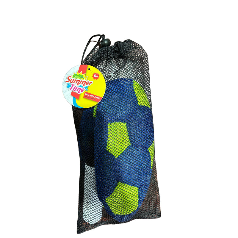 Load image into Gallery viewer, Summertime opblaasbare bal met pomp blauw groen
