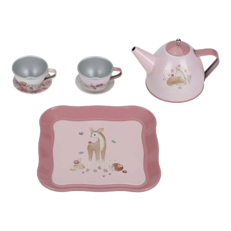 Load image into Gallery viewer, Little dutch fairy garden tinnen theeservies in koffer
