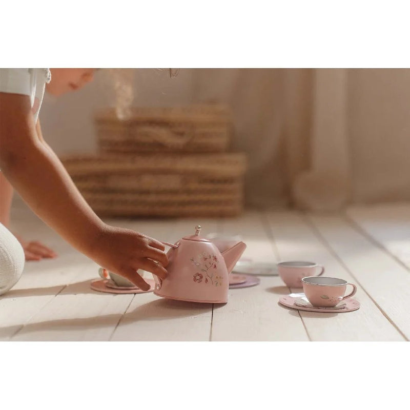 Load image into Gallery viewer, Little dutch fairy garden tinnen theeservies
