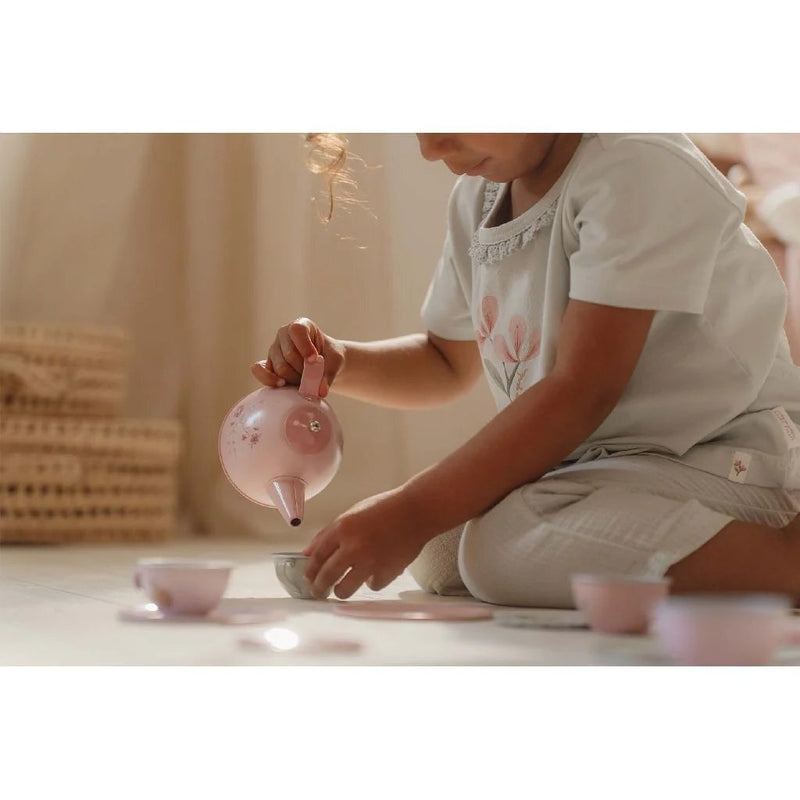 Load image into Gallery viewer, Little dutch fairy garden tinnen theeservies
