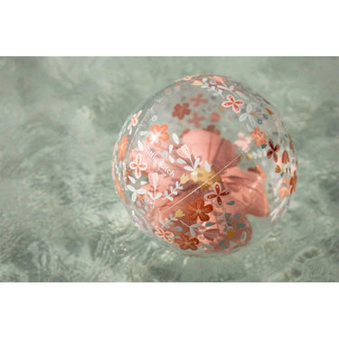 Little dutch pink flowers strandbal 3d figuur, 35cm