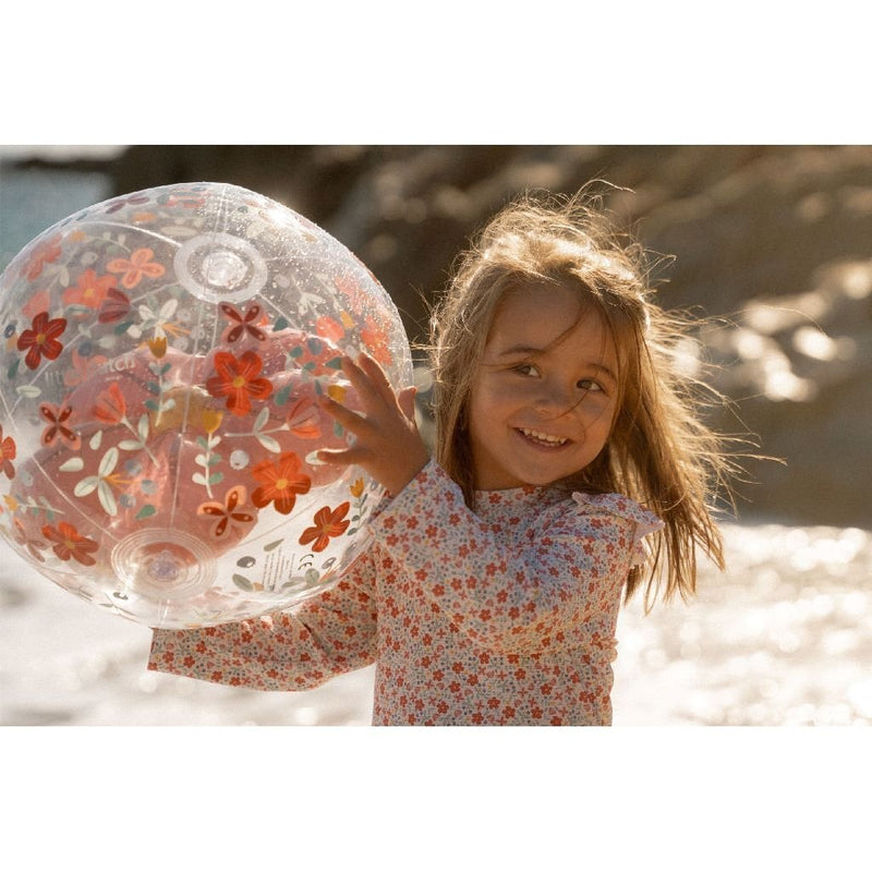 Load image into Gallery viewer, Little dutch pink flowers strandbal 3d figuur, 35cm
