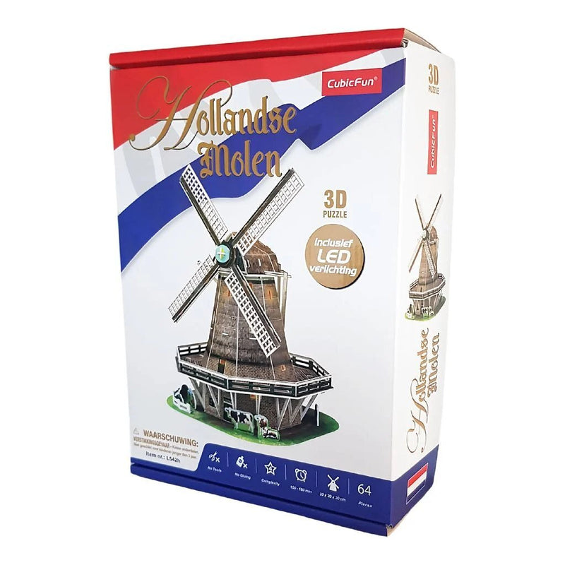 Chargez l'image dans la visionneuse de la galerie, Cubic fun 3d puzzel molen led - 65st.
