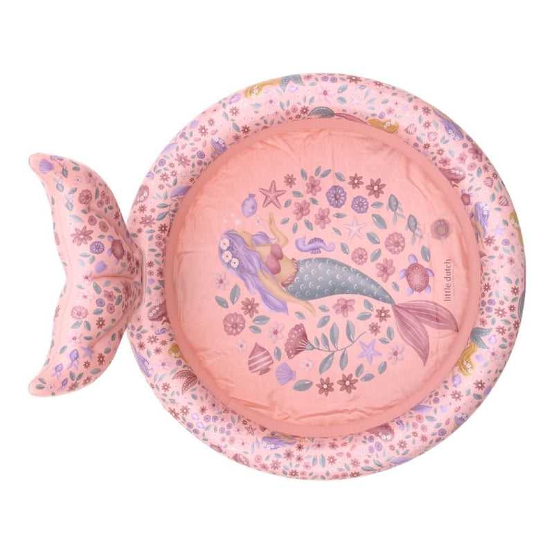 Afbeelding laden in galerijviewer, Little dutch dreamy mermaid zwembad met staart 80 cm roze
