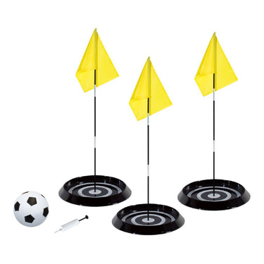 Outdoor play voetbalspel foot golf set met doelen en bal.