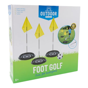 Outdoor play voetbalspel foot golf set met doelen en bal.