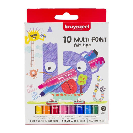 Bruynzeel multi point viltstiften 10 stuks
