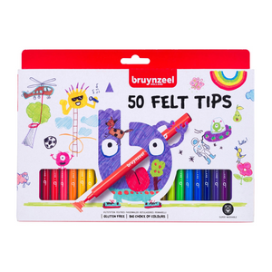 Bruynzeel viltstiften set | 50 kleuren