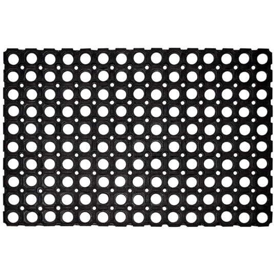 Hamat rubberen deurmat domino ring 40x60 cm zwart