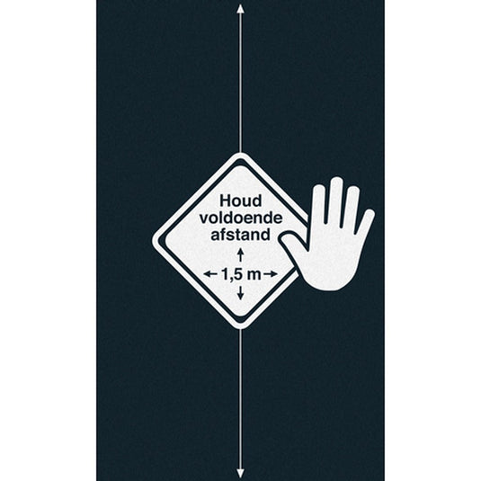 Kangaro deurmat afstand houden 90x150cm