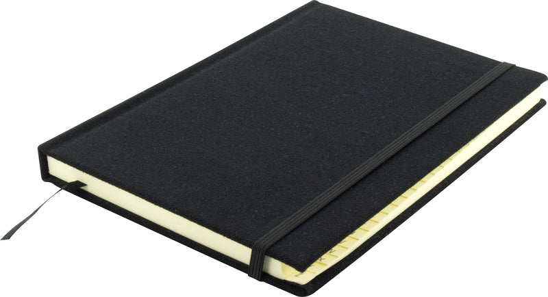 Load image into Gallery viewer, Kangaro k-5105 alfabetboek a5 a-z linnen hard cover zwart, 208 pagina's, leeslint, elastiek
