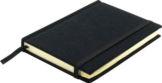 Kangaro k-5106 alfabetboek a6 a-z linnen hard cover zwart, 208 pagina's, leeslint, elastiek