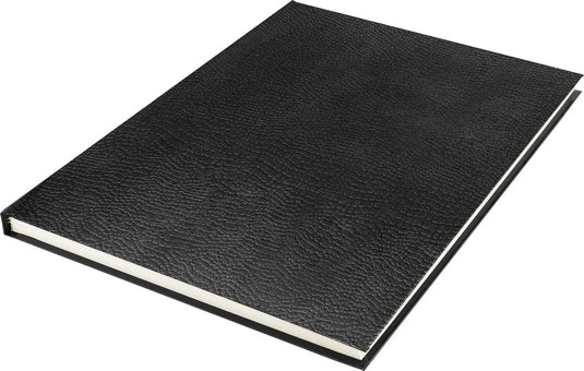 Kangaro k-5321 schetsboek a4 creme 120gr blanco papier, 140 blz hard cover imprint slang zwart