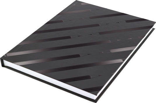 Kangaro dummyboek - a5 - zwart met design - 160 blanco pagina's - hard cover