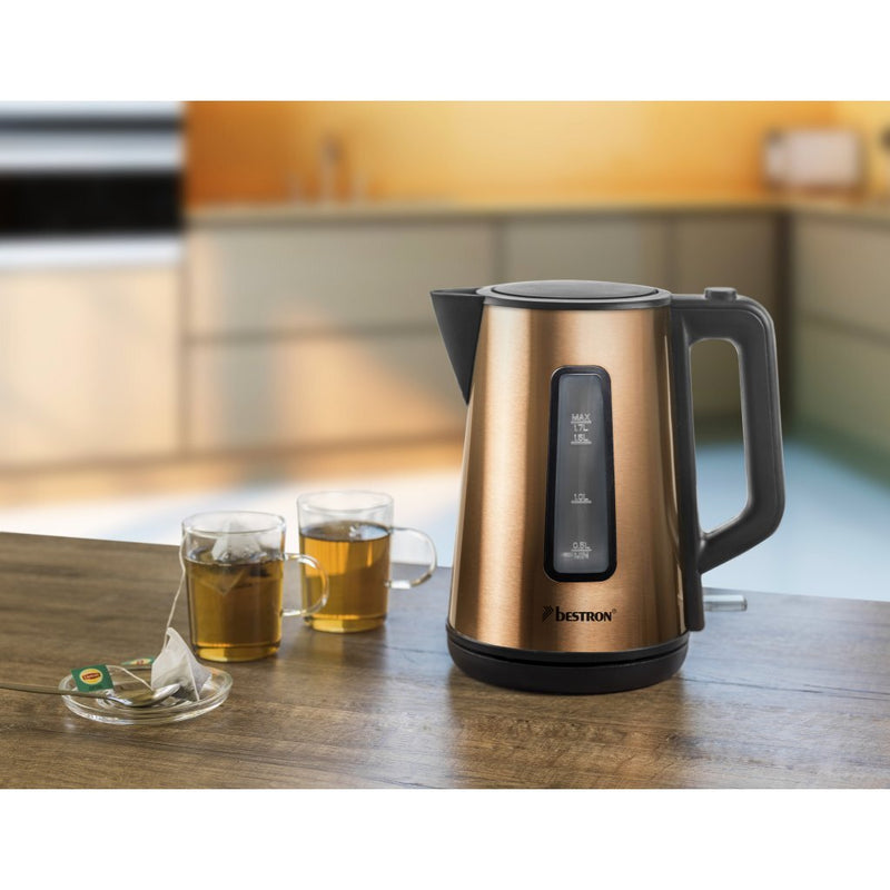 Load image into Gallery viewer, Bestron awk1000co waterkoker 1.7l 2200w koper zwart
