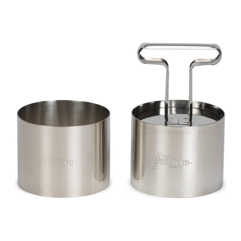 Load image into Gallery viewer, Patisse garneerringen met uitdrukker 7x5.5 cm 3-delig rvs
