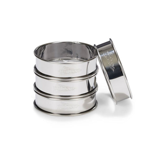 Patisse flanringen set van 4 8 cm rvs
