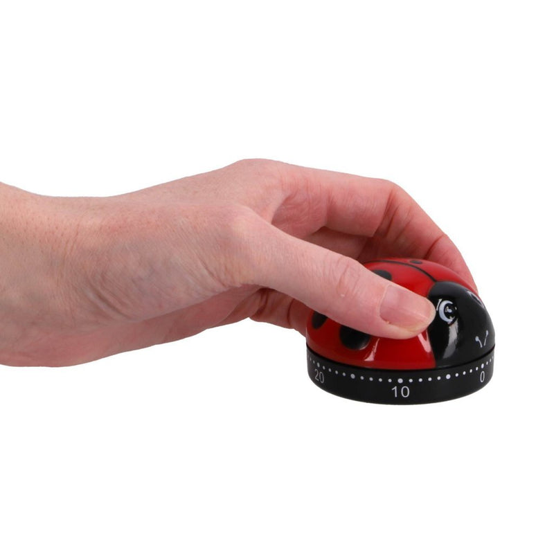 Load image into Gallery viewer, Patisse kookwekker lieveheersbeestje 6 cm zwart rood
