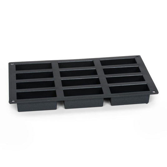 Patisse mini cakevorm 12 vaks 29x17 cm zwart siliconen