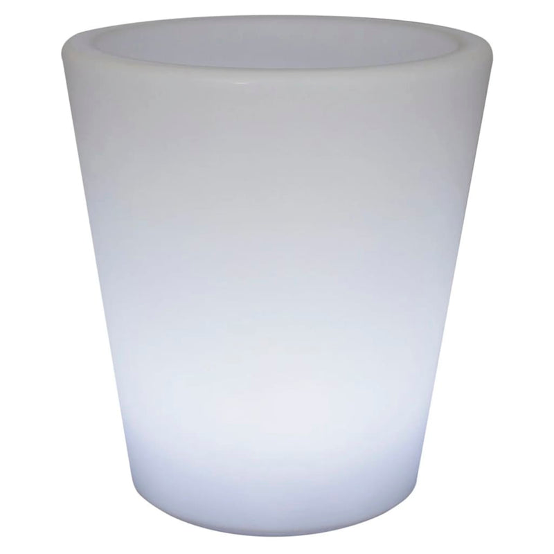 Load image into Gallery viewer, Eurotrail Lamp bloempot LED oplaadbaar rond 38 cm

