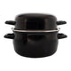 Imperial collection mosselpan emaille 24 cm zwart