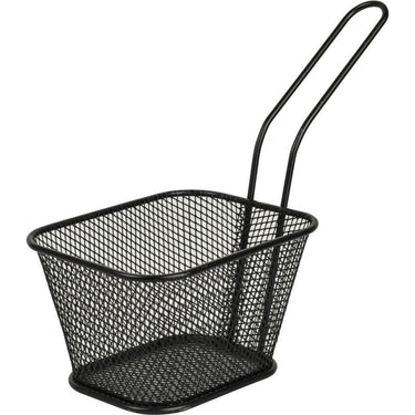 Gusta frietmandje 10.5x8.5x13.8 cm zwart aluminium