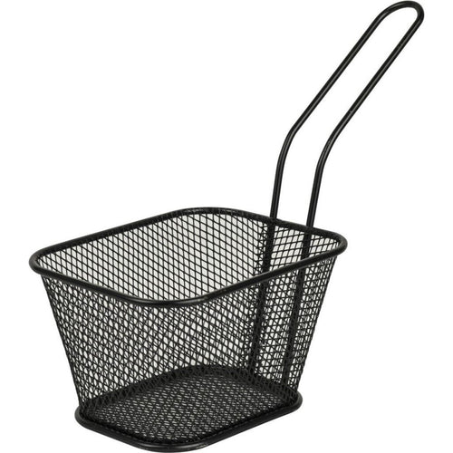 Gusta frietmandje 10.5x8.5x13.8 cm zwart aluminium