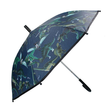 Basic paraplu dino's blauw groen