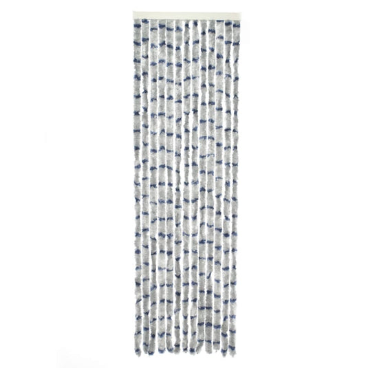 Travellife Travellife Vliegengordijn Chenille Stripe 185x56 cm grijs en blauw