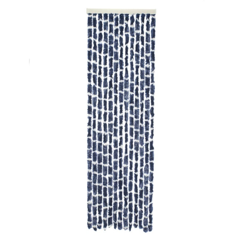 Load image into Gallery viewer, Travellife Travellife Vliegengordijn Chenille Stripe 185x56 cm blauw en wit
