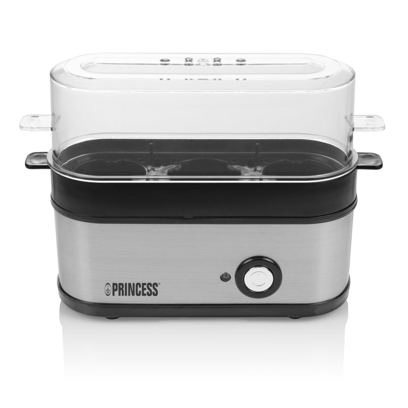 Load image into Gallery viewer, Princess 262043 eierkoker zwart rvs
