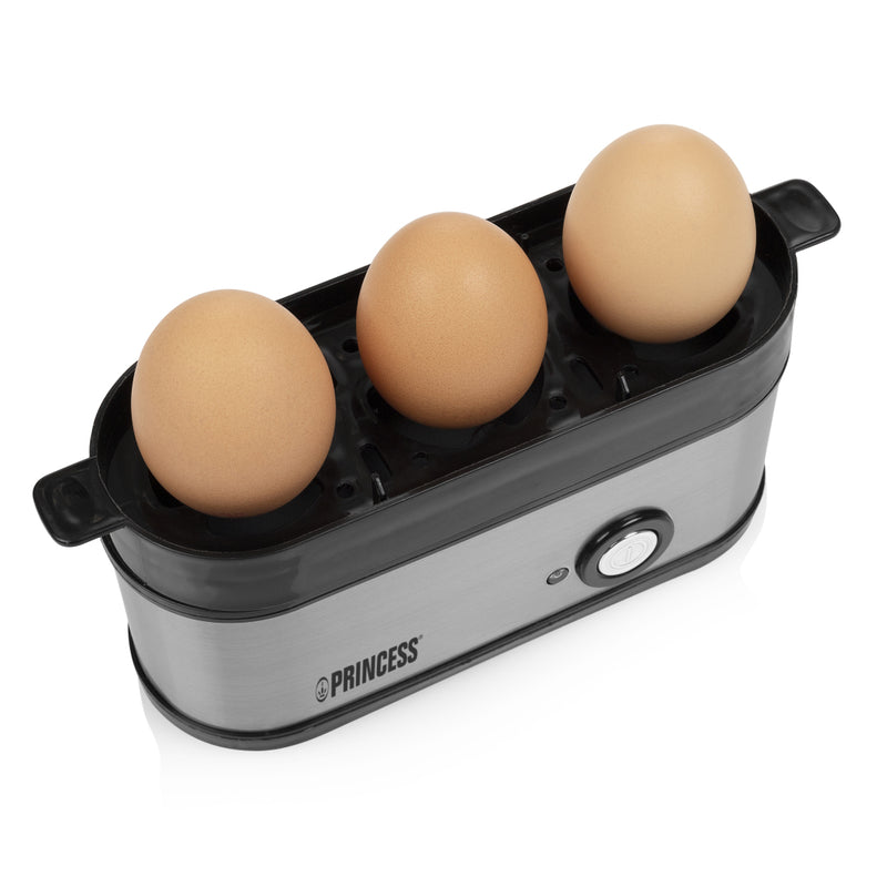 Load image into Gallery viewer, Princess 262043 eierkoker zwart rvs
