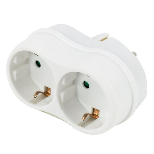 Scanpart tweewegstekker met randaarde wit