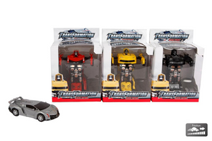 Transformable robot-car 4ass kleur 14cm