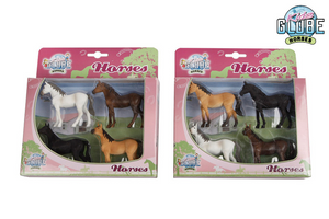 Kids globe paarden, 4st. 1:32