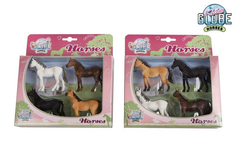 ギャラリービューアに画像をロードする, Kids globe paarden, 4st. 1:32
