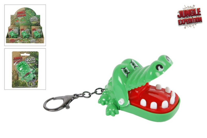 Chargez l'image dans la visionneuse de la galerie, Jungle expedition bijtende krokodil sleutelhanger 7cm
