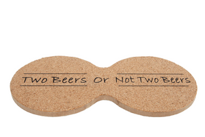 Onderzetter two beers kurk 19x9,5x0,6cm 4 stuks