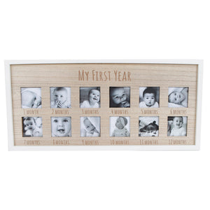 Diversen Fotolijst My First Year Naturel wit Hout 47x22x 1,5cm