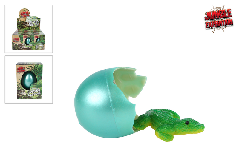 ギャラリービューアに画像をロードする, Jungle expediton ei met groeiende krokodil, 6cm
