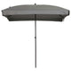 Madison parasol patmos luxe rechthoekig 210x140 cm lichtgrijs