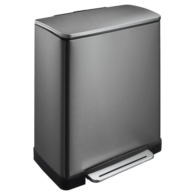 Load image into Gallery viewer, EKO EKO Pedaalemmer E-Cube 28 L+18 L staalkleurig
