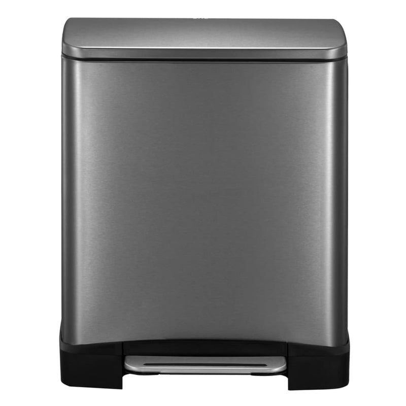 Load image into Gallery viewer, EKO EKO Pedaalemmer E-Cube 28 L+18 L staalkleurig
