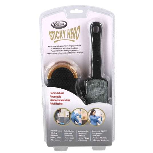 Overige merken aqua laser sticky hero kledingborstel goud zwart